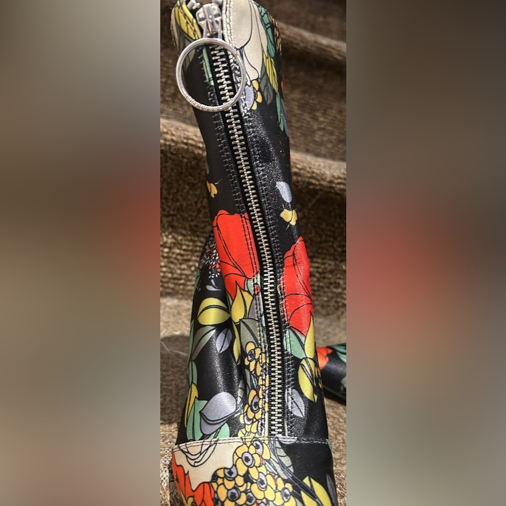 Cape Robbin Gigi-16 Multicolor Floral Ankle Stiletto Heeled Pointed Toes Boots 7 - Picture 4 of 11